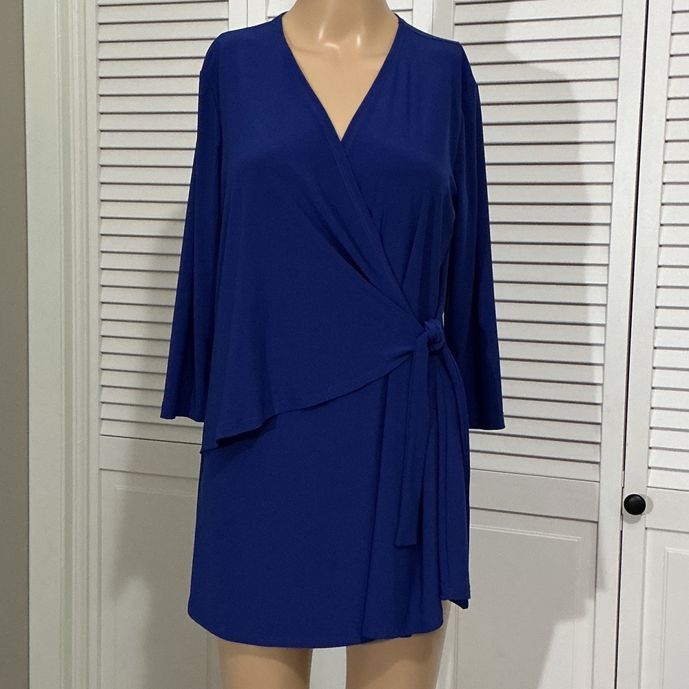 CLARA SUNWOO Cobalt Blue Wrap Dress